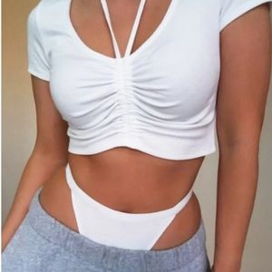 2 Piece Crop and Thong Set